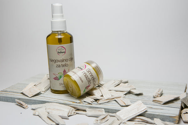 Set MAZILO SMREKOVE SMOLE & POMIRJUJOČE OLJE ZA TELO